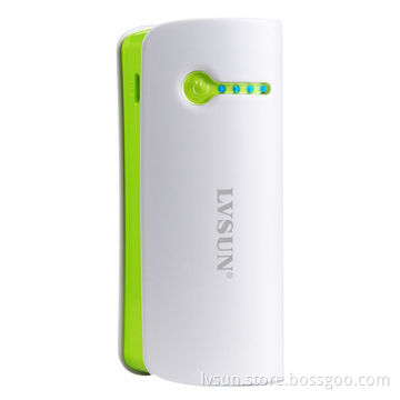 5,600mAh High-capacity Ingenious USB Output External Phone Charger with 5V/1A Input, LED Flashlight